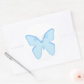 Sticker Rond Papillon bleu (Enveloppe)