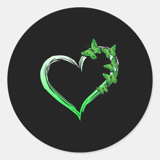 Sticker Rond Papillon bleu-coeur Diffusion de connaissances en  (Devant)