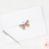 Sticker Rond Papillon brillant (Enveloppe)