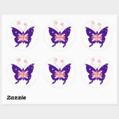 Sticker Rond Papillon britannique Diva (Feuille)