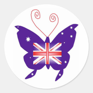 Sticker Rond Papillon britannique Diva
