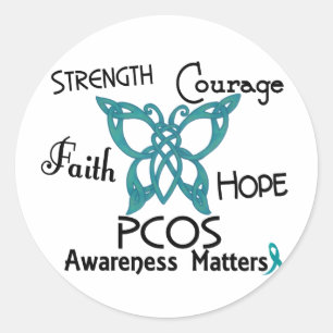 Sticker Rond Papillon celtique 3 de PCOS
