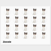 Sticker Rond Papillon Chien Chien Chien - Chien d'Amour (Feuille)