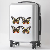 Sticker rond papillon classique (Sur valise)