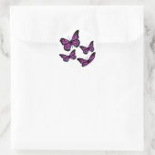 Sticker Rond Papillon coloré (Sac)
