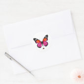 Sticker Rond Papillon Coloré Qui Fait Caca (Enveloppe)