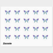 Sticker Rond Papillon cool Shades Arc-en-ciel (Feuille)