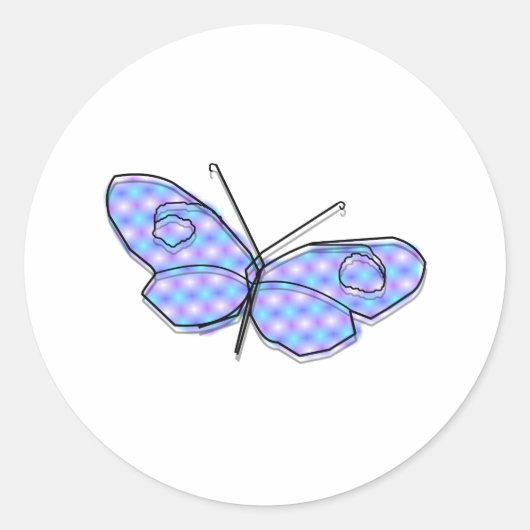 Sticker Rond Papillon cosmique (Devant)