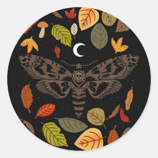 Sticker Rond Papillon d'automne