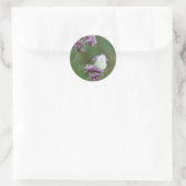 Sticker Rond Papillon de chou (Sac)