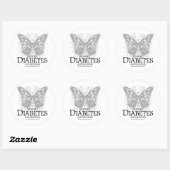 Sticker Rond Papillon de diabète (Feuille)