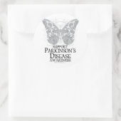 Sticker Rond Papillon de la maladie de Parkinson (Sac)