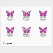 Sticker Rond Papillon de la violence domestique (Feuille)