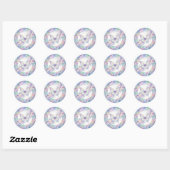 Sticker Rond Papillon de Lune Iridescent (Feuille)