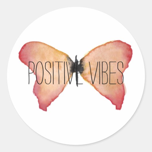 Sticker Rond Papillon de pêche (Devant)