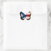 Sticker Rond Papillon de Porto Rico (Sac)