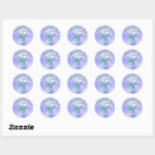 Sticker Rond Papillon de printemps (Feuille)