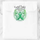 Sticker Rond Papillon de santé mentale 3 (Sac)