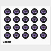 Sticker Rond Papillon de sensibilisation à la fibromyalgie 1 (Feuille)