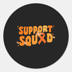 Sticker Rond Papillon de sensibilisation à la leucémie de l'équ
