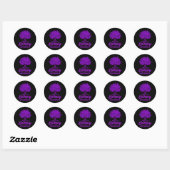 Sticker Rond Papillon de sensibilisation à l'épilepsie (Feuille)