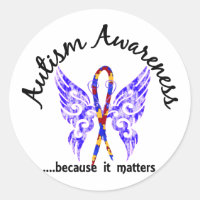Papillon de tatouage Grunge 6.1 Autisme