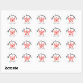 Sticker Rond Papillon de tatouage Grunge 6.1 AVC (Feuille)