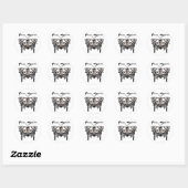 Sticker Rond Papillon d'esprit libre (Feuille)