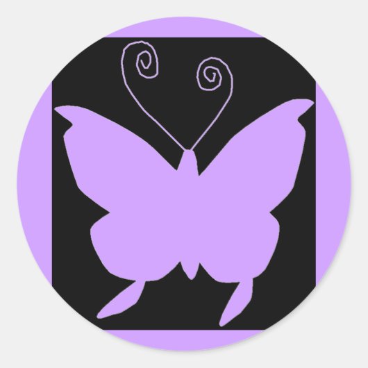 Sticker Rond Papillon Diva (Devant)