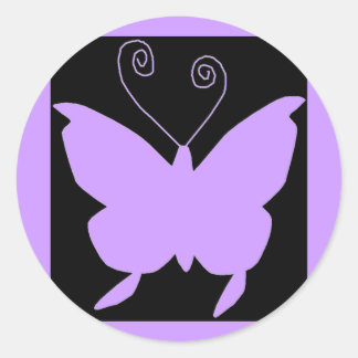 Sticker Rond Papillon Diva