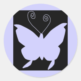 Sticker Rond Papillon Diva