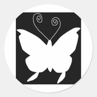 Sticker Rond Papillon Diva