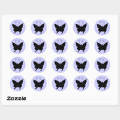 Sticker Rond Papillon Diva (Feuille)
