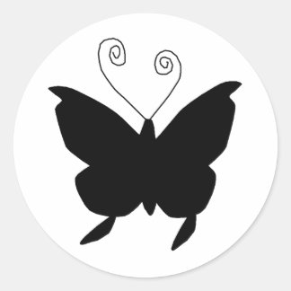 Sticker Rond Papillon Diva