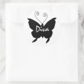 Sticker Rond Papillon Diva (Sac)