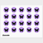 Sticker Rond Papillon Diva (Feuille)