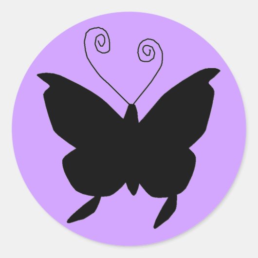 Sticker Rond Papillon Diva (Devant)
