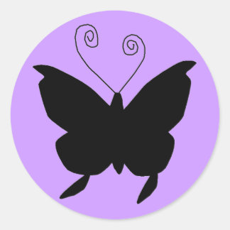 Sticker Rond Papillon Diva