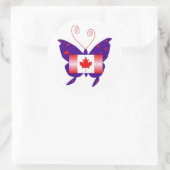 Sticker Rond Papillon Diva canadien (Sac)