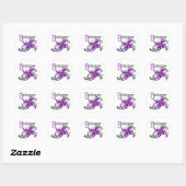 Sticker Rond Papillon en verre tendu 2 épilepsie (Feuille)