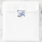 Sticker Rond Papillon en verre tendu 2 Thyroïde (Sac)