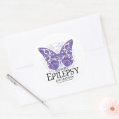 Sticker Rond Papillon épileptique (Enveloppe)