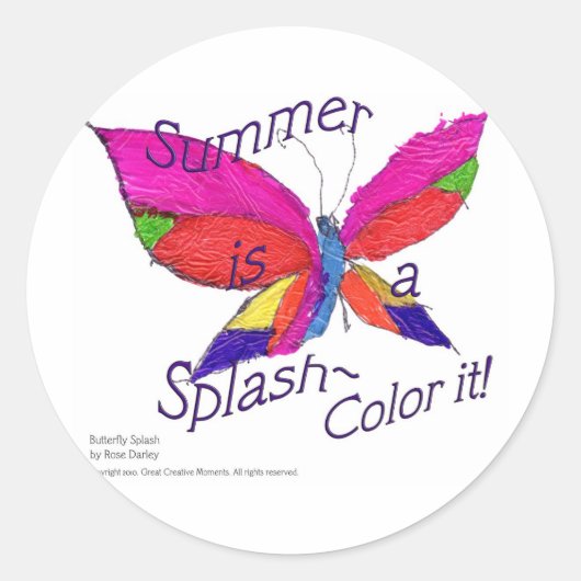 Sticker Rond Papillon - Été (Devant)