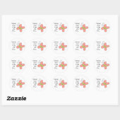 Sticker Rond Papillon Fantaisiste avec Citation (Feuille)