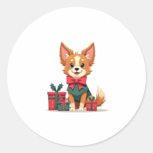 Sticker Rond Papillon Festive Bow