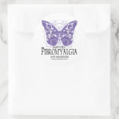 Sticker Rond Papillon Fibromyalgie (Sac)