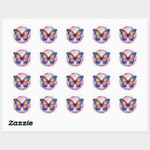 Sticker Rond Papillon Galaxie Vivide (Feuille)