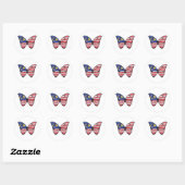 Sticker Rond Papillon Hypolimnas (Feuille)