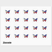 Sticker Rond Papillon Hypolimnas des Philippines (Feuille)
