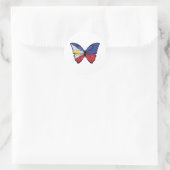 Sticker Rond Papillon Hypolimnas des Philippines (Sac)